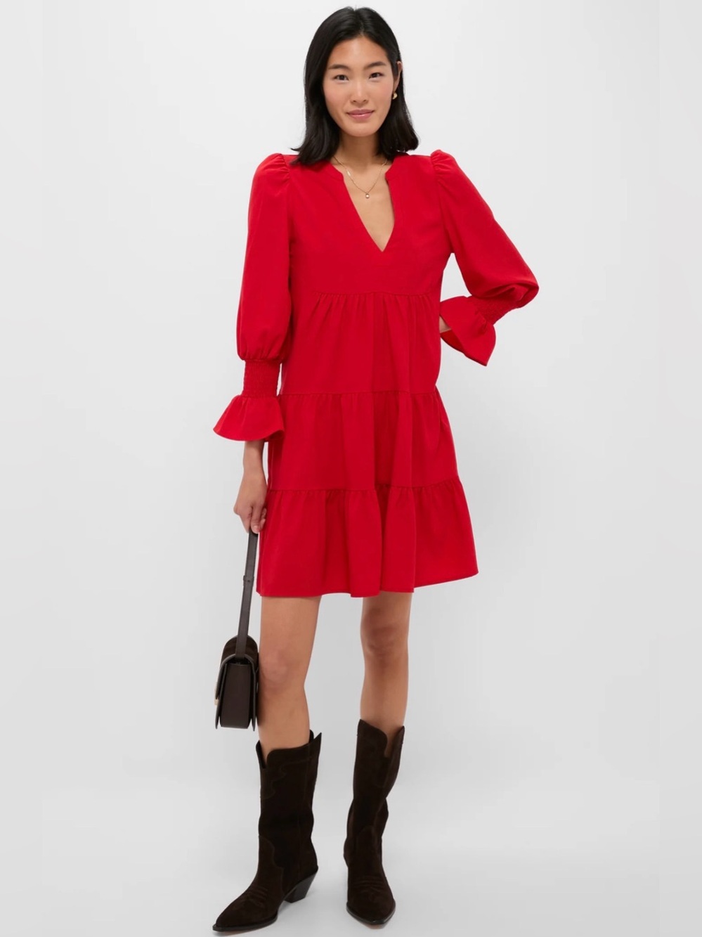 Tuckernuck Pomander Place Kenzo Red Long Sleeve Mini Dress XS